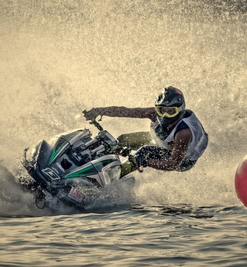 Jet Ski Race Action around the race course
